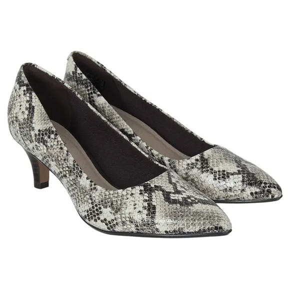 Clarks Collection Linvale Jerica Heels – Taupe Snake Print, Women’s Size 6.5 - Picture 1 of 6